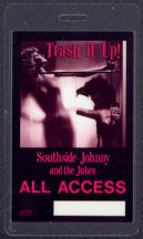#MUSIC502 - 1983 Southside Johnny and the Jukes laminated backstage pass from the Trash it Up Tour