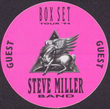 #MUSIC176  - Round 1994 Steve Miller Band Tour OTTO Cloth Backstage Pass