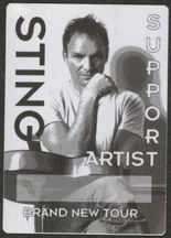#MUSIC196  - Rectangular 1999 Sting Brand New Tour OTTO Backstage Pass