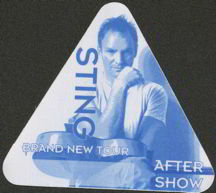 #MUSIC195  - Triangular 1999 Sting Brand New Tour OTTO Backstage Pass