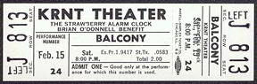 #MUSIC350 - 1969 The Strawberry Alarm Clock Ticket from the KRNT Theater