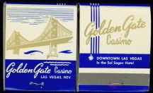 #TM071 - Full Book of  front cover striker Golden Gate Casino Matches