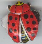 #TY066 - Group of 3 Tin Litho Lady Bug Pinbacks