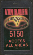 #MUSIC402  - 1986 Van Halen Laminated Backstage Pass from the 5150 Tour
