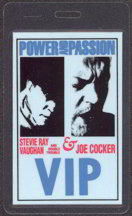 #MUSIC272  - 1990 Stevie Ray Vaughan and Joe Cocker Laminated Backstage Pass from the Tour
