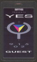 #MUSIC395  - Laminated 1984 Yes 90125 Backstage Pass
