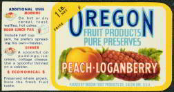 #ZBOT057 - Oregon Peach Loganberry Jar Label
