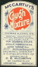 #ZBOT058 - Fancy McCarthy's Cough Mixture Bottle Label