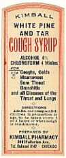 #LP006 - Group of 4 Kimball White Pine and Tar Cough Syrup Labels
