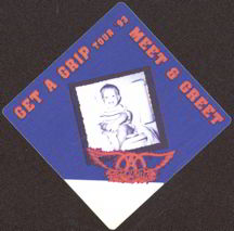 #MUSIC074  - Diamond 1993 Aerosmith Get a Grip Tour OTTO Backstage Pass - Baby