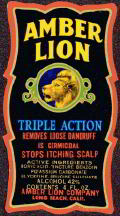#ZBOT052 - Amber Lion Hair Treatment Bottle Label