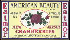 #ZLP065 - Large American Beauty 1/2 Barrel Cranberries Label