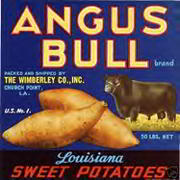 #ZLC220 - Angus Bull Brand Sweet Potato Crate Label