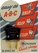 #CS110 - Carded Bakelite Electric Clamps