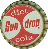 #BC028 - Group of 10 Diet Sun Drop Cola Cork Lined Caps