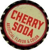 #BC087 - Group of 10 Cherry Soda Cork Line Bottle Caps