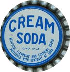 #BC111 - Group of 10 Very Early Plastic Lined Cream Soda Caps