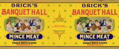 #ZLCA074 - Rare and Unusual Brick's Banquet Prohibition Can Label