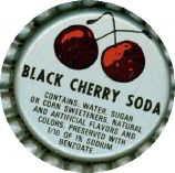 #BC180 - Group of 10 Black Cherry Soda Cap Picturing Black Cherries