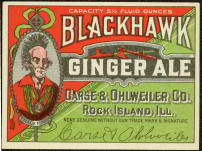 #ZLS043 - Blackhawk Ginger Ale Label 5 1/2 oz size