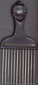 #NE025 - Hair Pick/Comb with embossed Black Lady