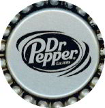 #BC173 - Group of 10 Plastic Lined Dr. Pepper Soda Caps - Black Logo