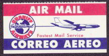 #CA043 - Early Gummed Braniff Airline Label