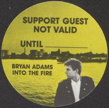 #MUSIC093  - Round 1987 Bryan Adams Into the Fire OTTO Backstage Pass