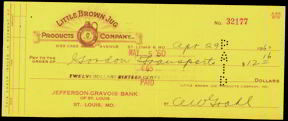#ZZZ010 - 1960 Little Brown Jug Check