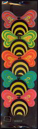 #MSH013 - Hippie Black Light Mobile with Five Psychedelic Bumblebees