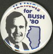 #PL217 - Illinois for Bush '80 Pinback