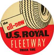 #CA028  - U.S. Royal Fleetway Truck Tire Drink Coaster