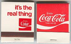 #CC048 - Group of 4 It's the Real Thing Coca Cola Match Packs