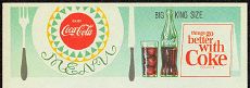 #CC052 - Group of 4 Coca Cola King Size Menu Sheets