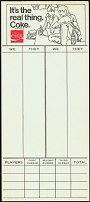 #CC057 - Tablet of Coca Cola Real Thing Bridge Score Sheets