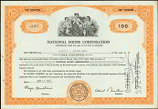 #ZZCE015 - National Foods Corporation Stock Certificate
