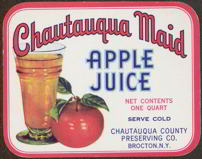 #ZBOT091 - Chautauqua Maid Apple Juice Label