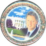 #PL248 - Clinton 53rd Presidential Inauguration Pin with White House Background