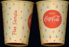#CC075 - Coca Cola Snowflake Design Free Sample Cup