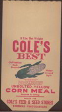 #CS214 - Cole's Best Unbolted - White Corn Meal Bag