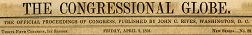 #ZZTO022 - 1850s Edition of the Congressional Globe