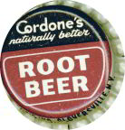 #BC138  - Group of 10 Cork Lined Cordone's Root Beer Soda Caps