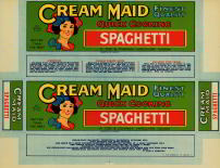 #ZLP063 - Cream Maid Spaghetti Box Label