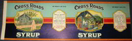 #ZLCA101 - Huge Cross Roads Syrup Pail Label