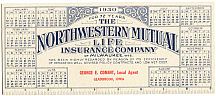 #ZZMS025 - Group of 3 Northwestern Mutual 1930 Calendar Blotters