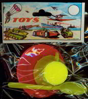 #TY203  - Brittle Hard Plastic Toy Tea Cup and Saucer