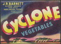#ZLC195 - Cyclone Vegetables Crate Label