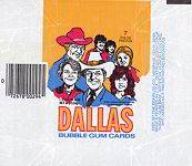 #ZZA072 - 1981 Dallas TV Show Waxed Trading Card Wrapper