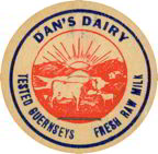 #DC081 - Dan's Dairy Milk Bottle Cap with Cow Pictured