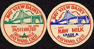 #DC024 - Two Pairs of Bay View Dairy Milk Bottle Caps
